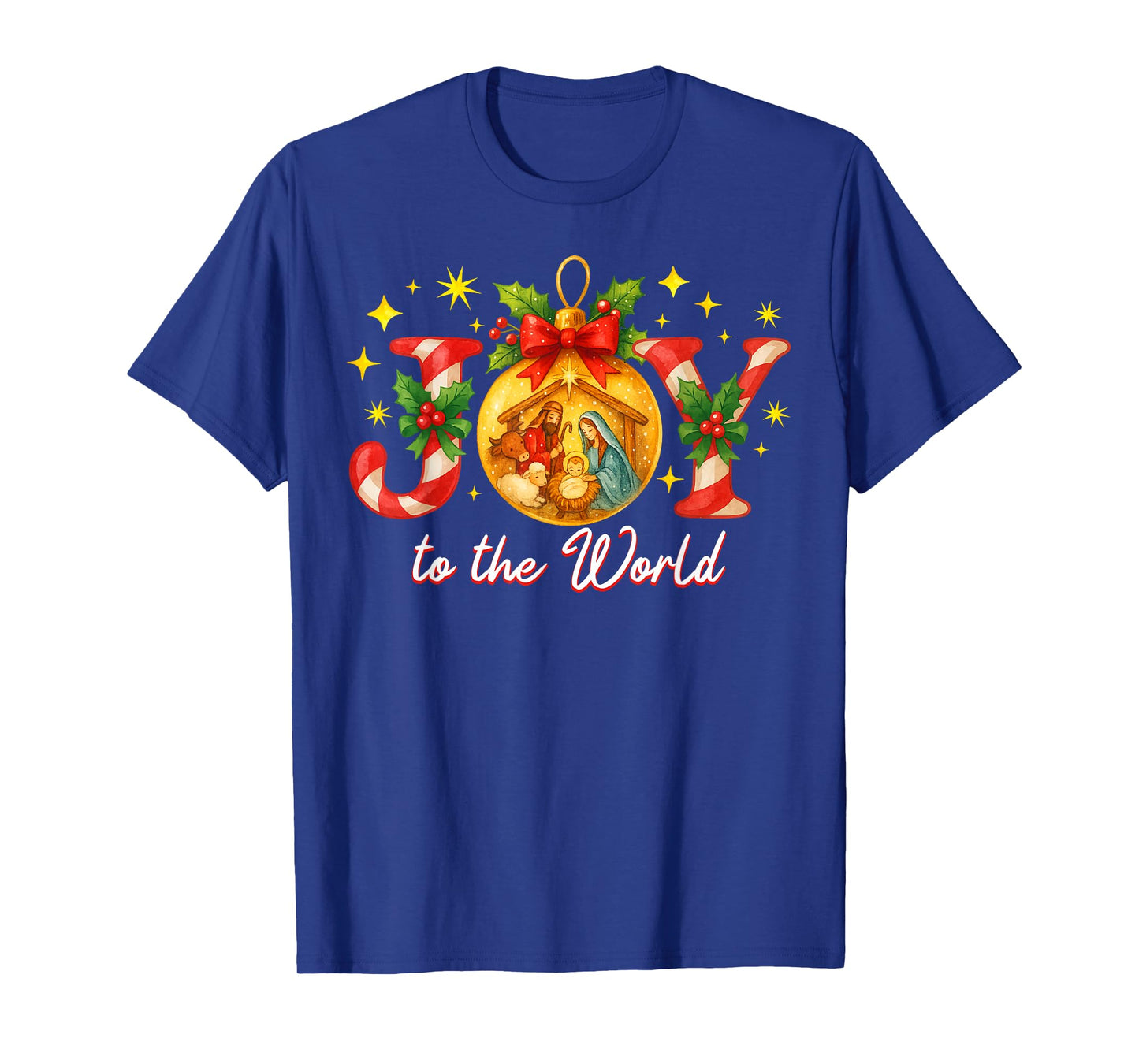 Joy to The World Christmas Christian Nativity T-Shirt