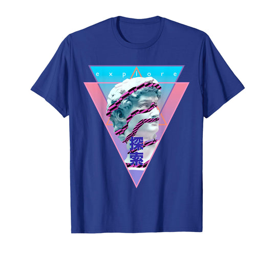 Vaporwave Statue of David Bust Retro 80s 90s Art Otaku T-Shirt
