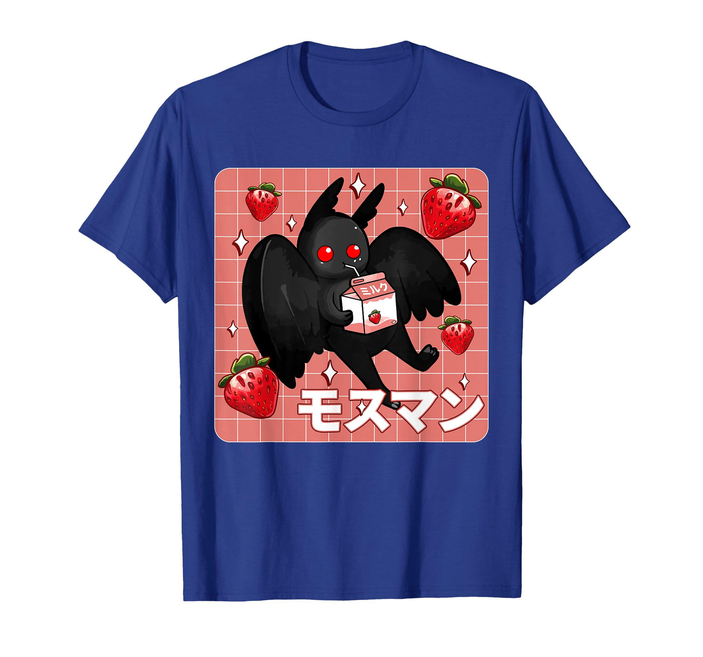 Cryptid Mothman Lover Kawaii Strawberry Milk Shake Carton T-Shirt