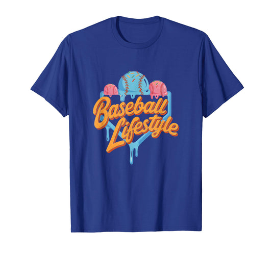 Baseball Ice Cream Drip Shirt Youth Respect The Drip T-Shirt