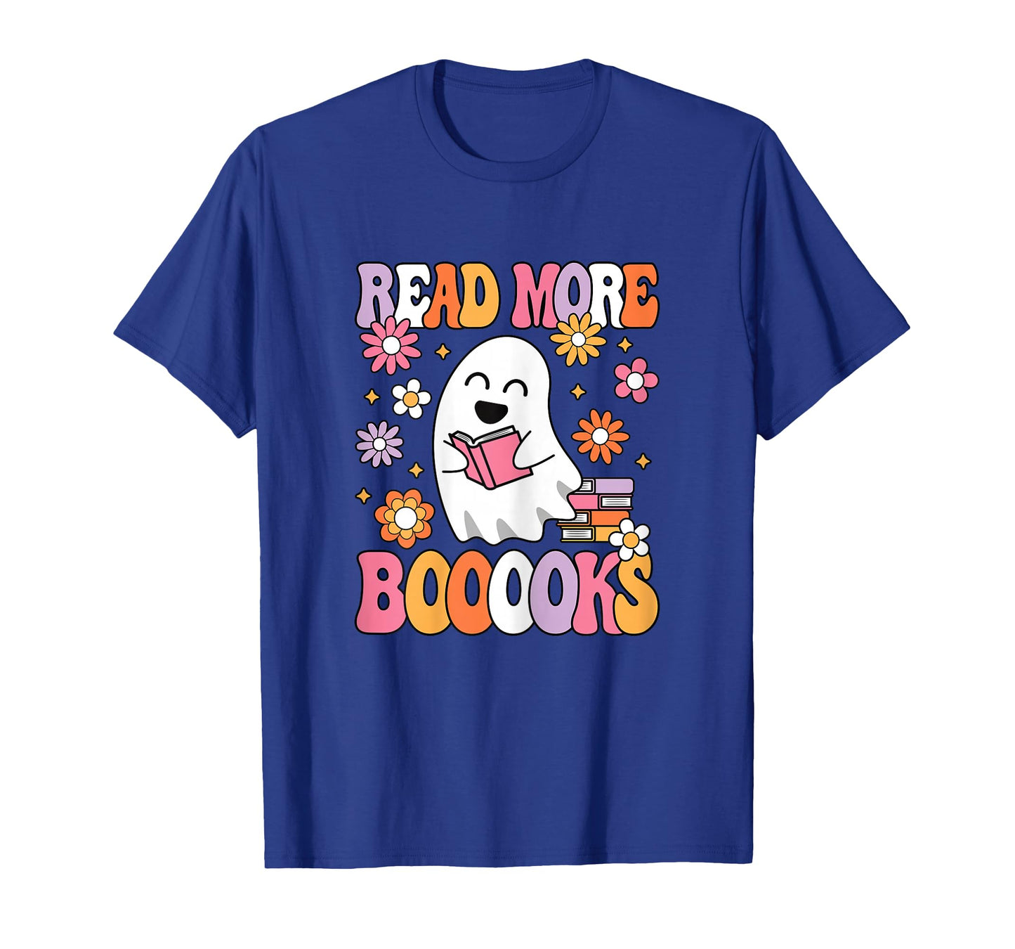 Read More Books Groovy Funny Halloween Teacher Women T-Shirt