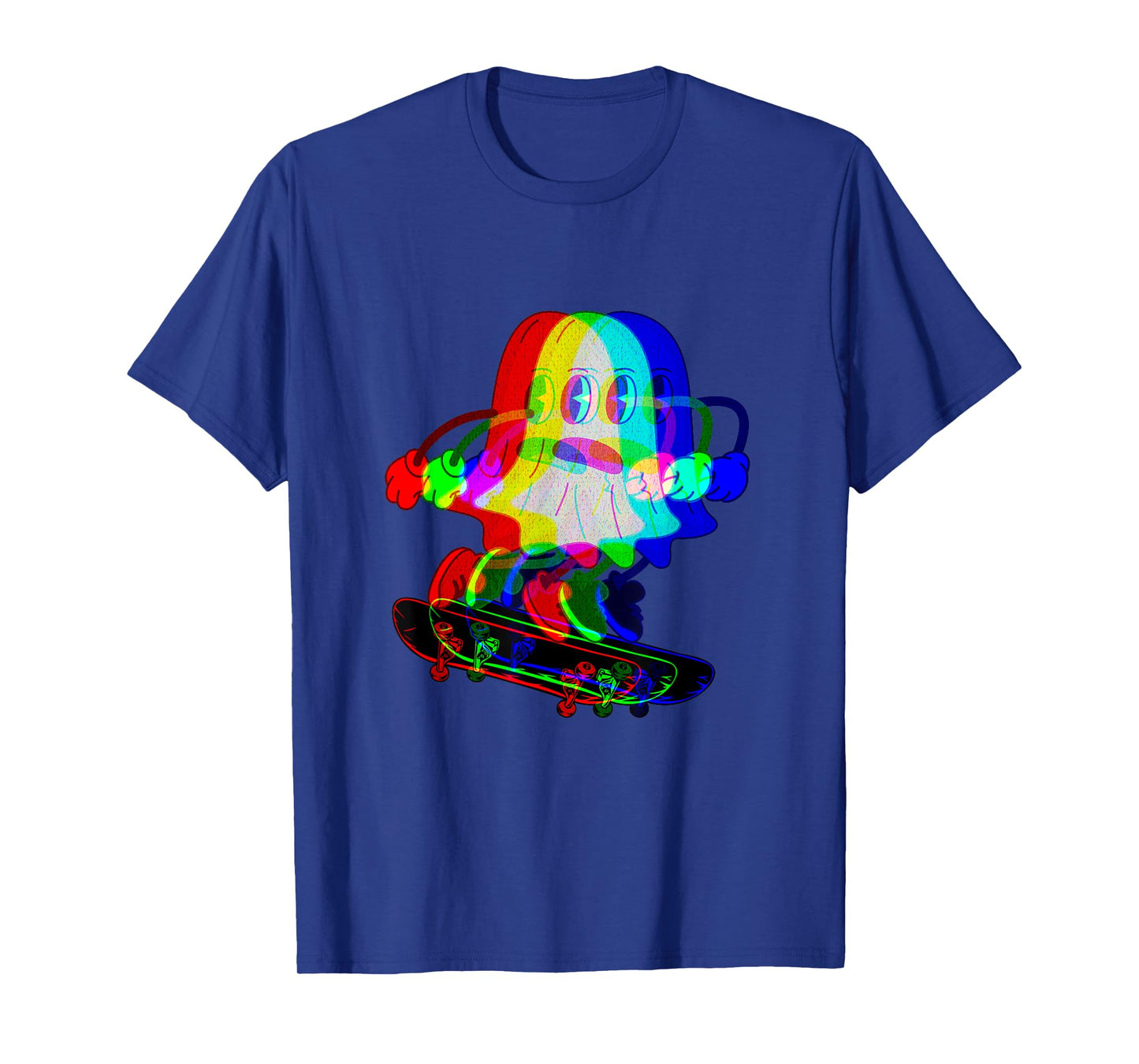 Trippy house music ghost Halloween Techno Rave skateboarding T-Shirt