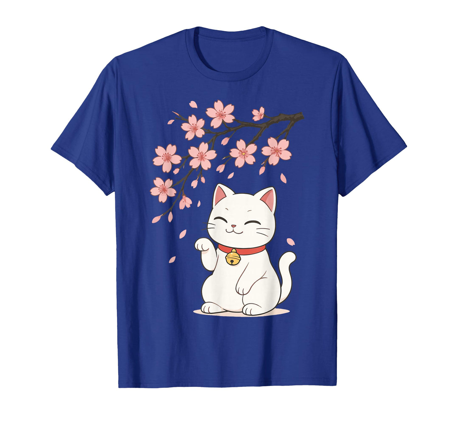 Cat Cherry Blossom Japan Anime T-Shirt