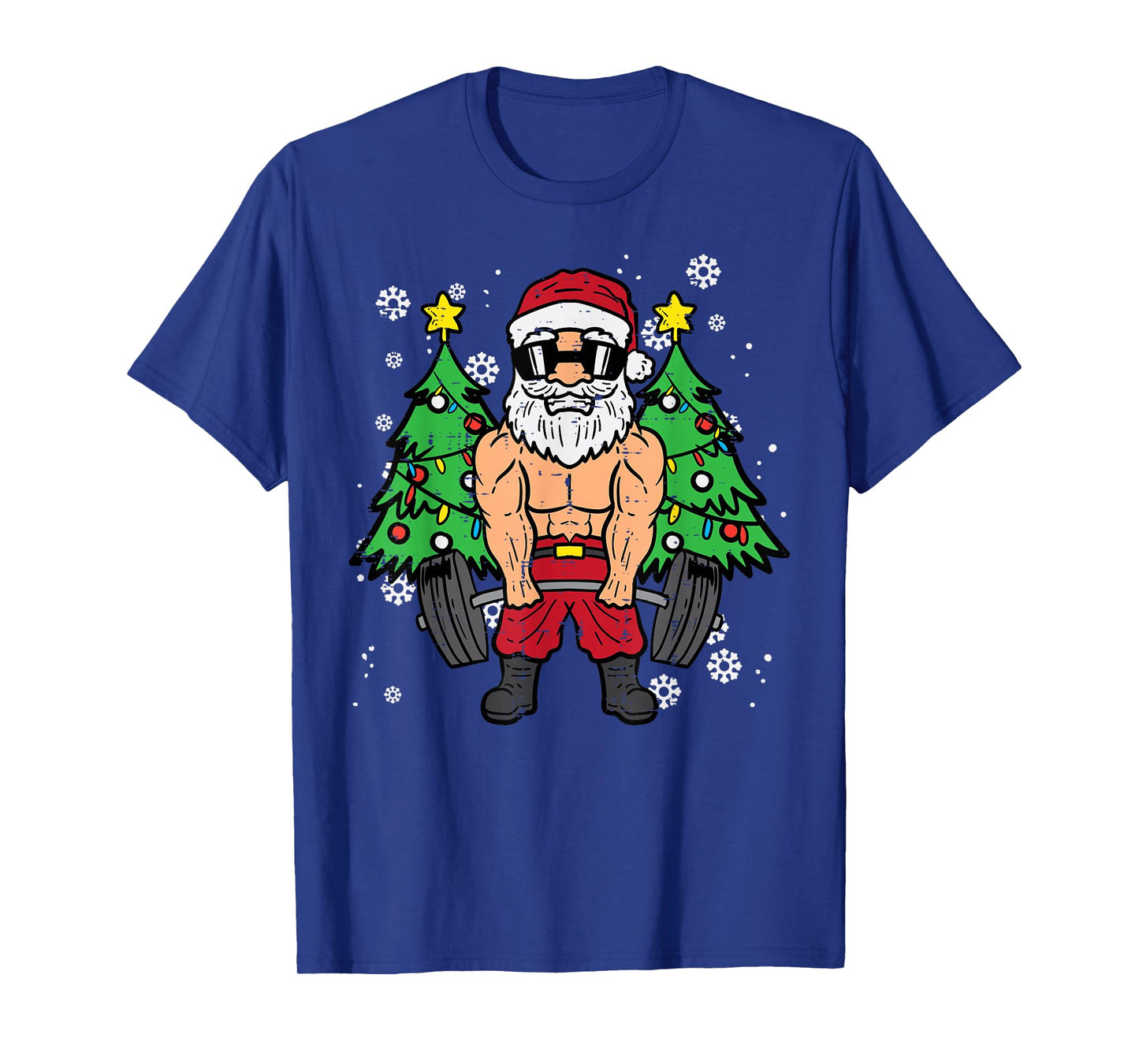 Christmas Santa Deadlift Xmas Weightlift Gym Men Women T-Shirt