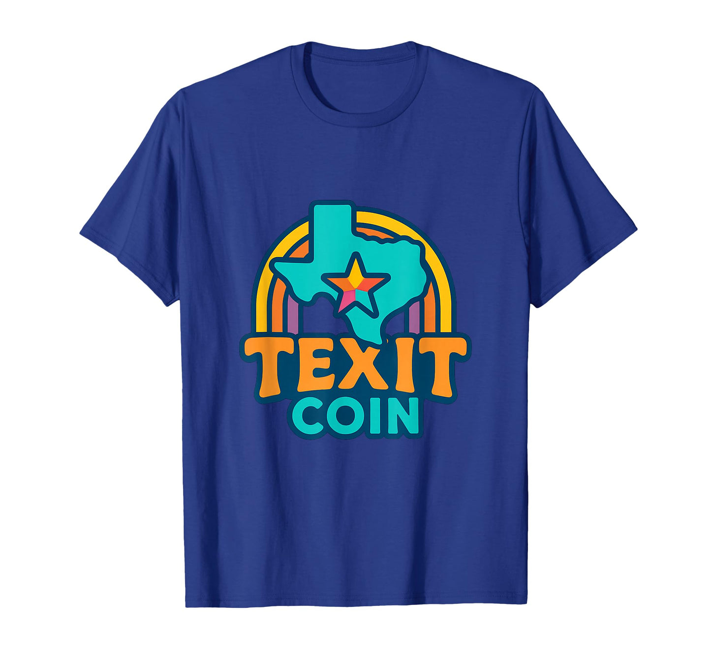 Texit Coin Retro Texas Design Bold Star State Crypto T-Shirt