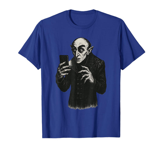 Vampire Smartphone Nosferatu Selfie Count Orlok Halloween T-Shirt
