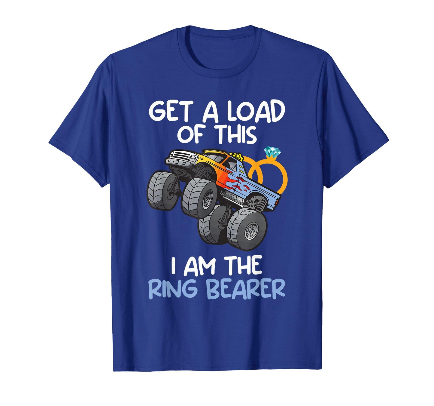 Wedding Shirt Iam The Ring Bearer Funny Monster Truck Boys T-Shirt