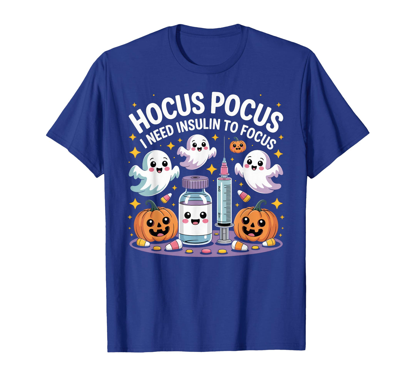 Hocus Pocus I Need Insulin to Focus Funny Halloween Diabetic T-Shirt