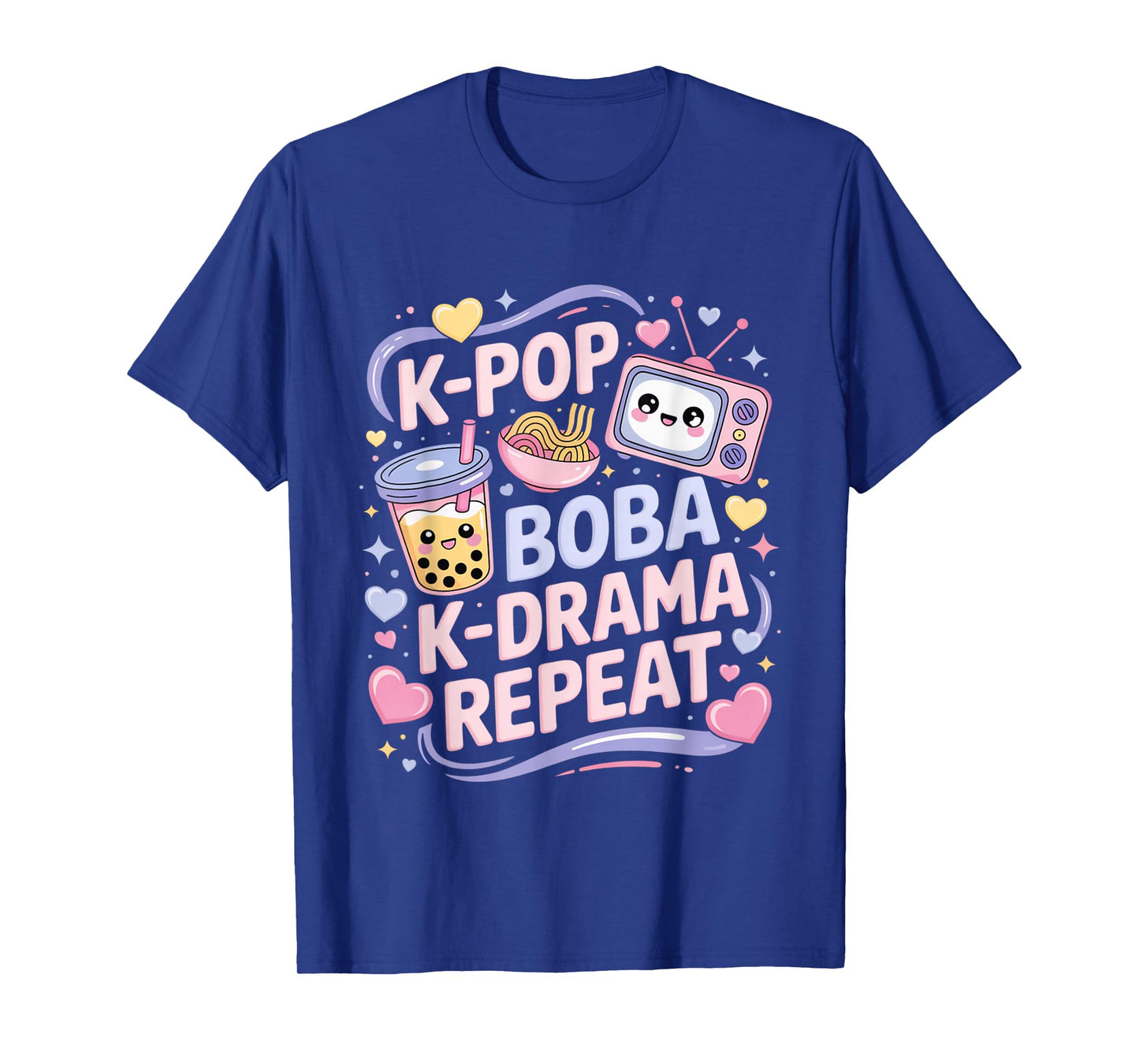 K-Pop Boba K-Drama Repeat K-POP Music Lover Kawaii Korean T-Shirt