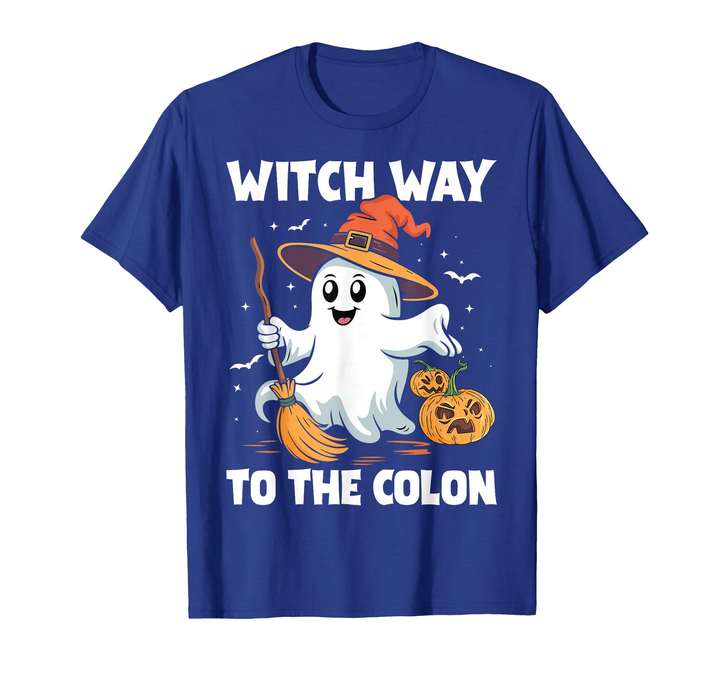 Witch Way to the Colon Cute Ghost Halloween Endoscopy Nurse T-Shirt