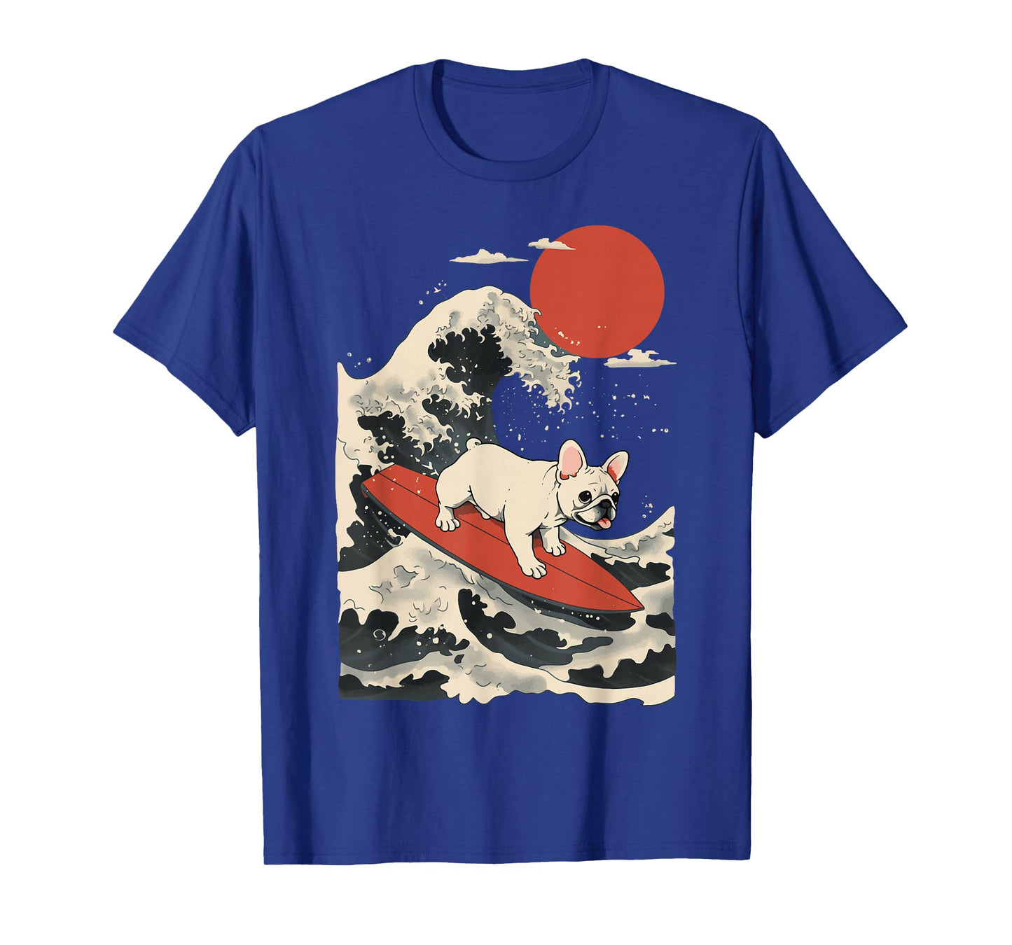 French Bulldog Surfing Japanese T-Shirt