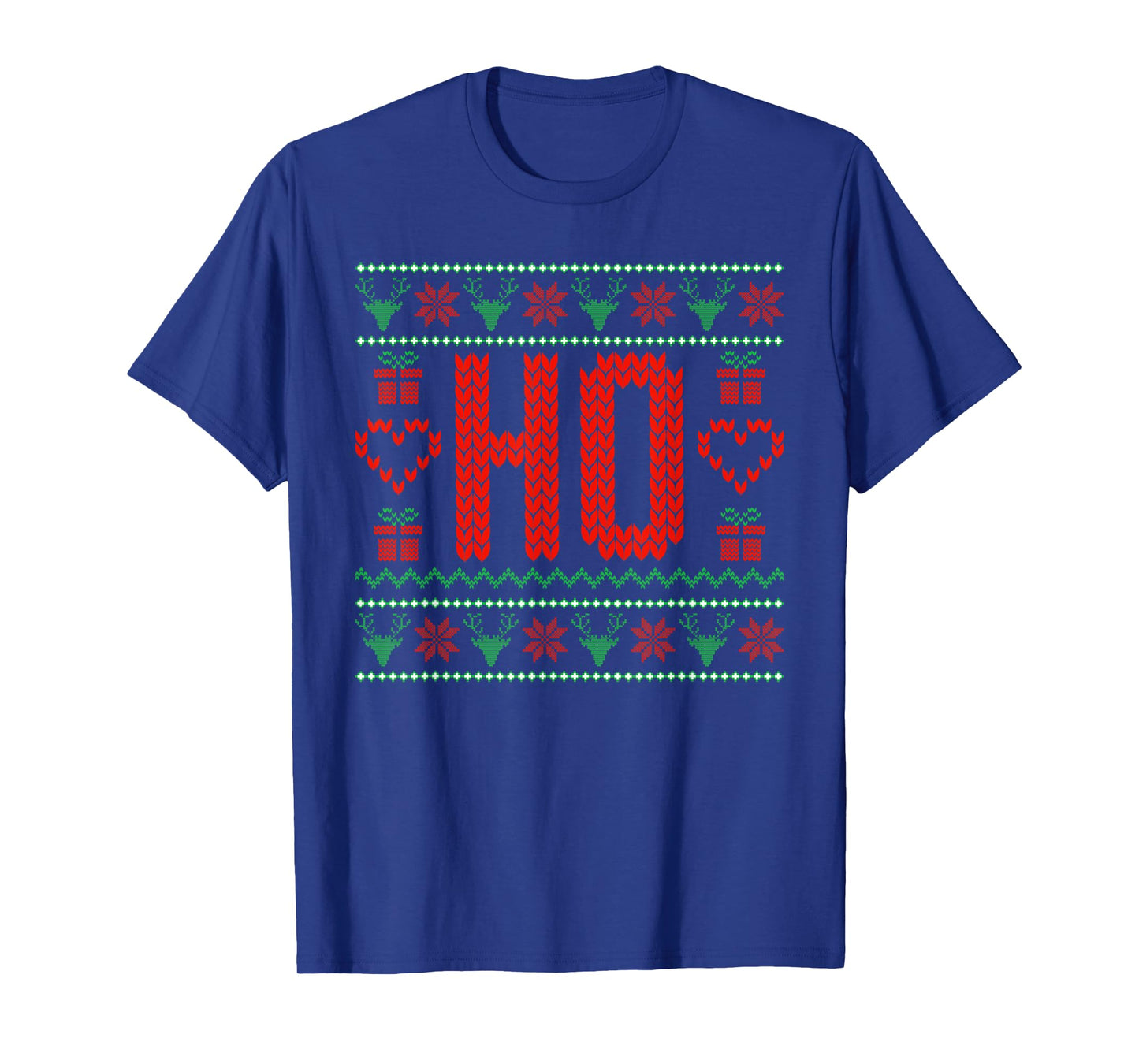 Where My Ho's at Ugly Christmas Sweater Couples Matching T-Shirt