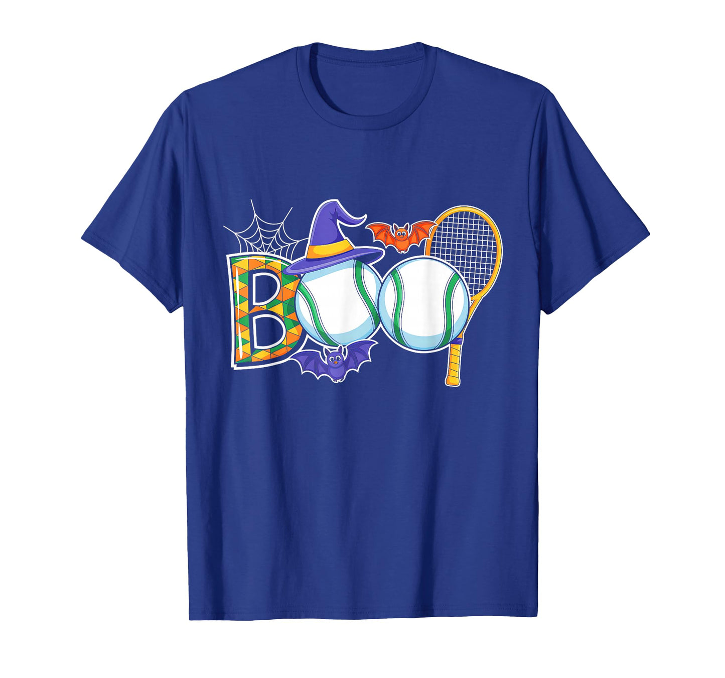 Tennis Boo Creepy Halloween Costume Pumpkin Tennis Lover T-Shirt