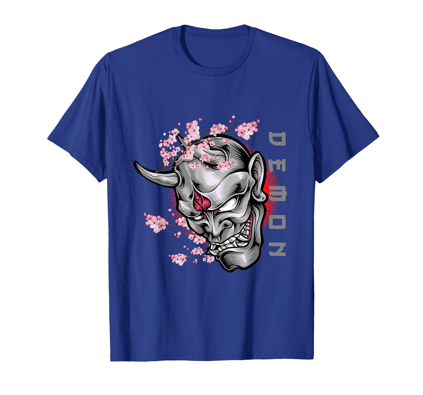 Cool Japanese Demon Oni Face Otaku Anime Style Manga Art T-Shirt
