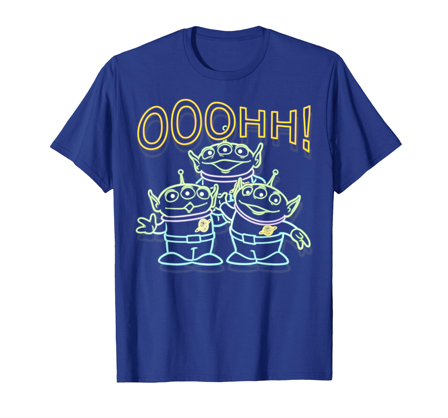 Disney Pixar Toy Story Neon Aliens Ooohh Outline Portrait T-Shirt