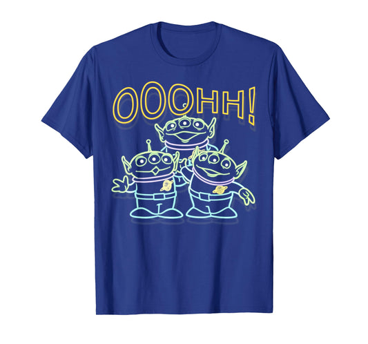 Disney Pixar Toy Story Neon Aliens Ooohh Outline Portrait T-Shirt