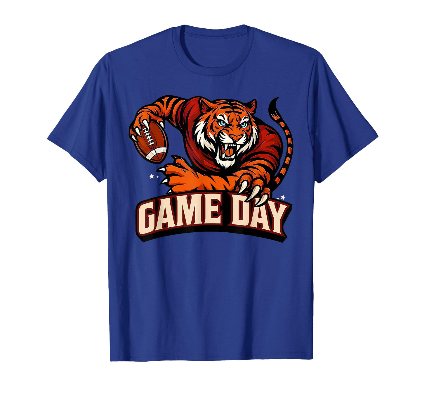 Touchdown American Football Game Day Thanksgiving Tiger Cool T-Shirt