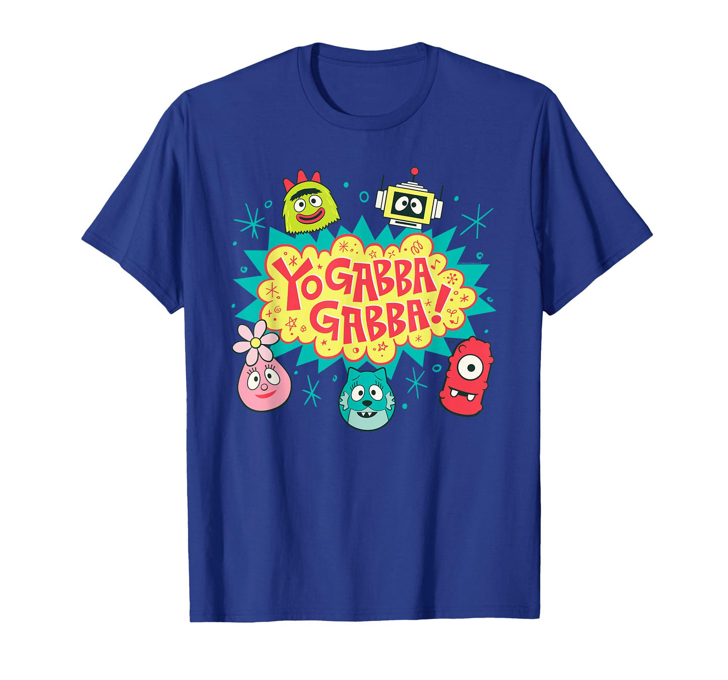 Yo Gabba Gabba! Logo with Character Heads TV Show T-Shirt