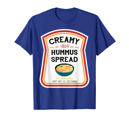 Hummus Spread Bottle Label Halloween 2021 Couples Costume T-Shirt