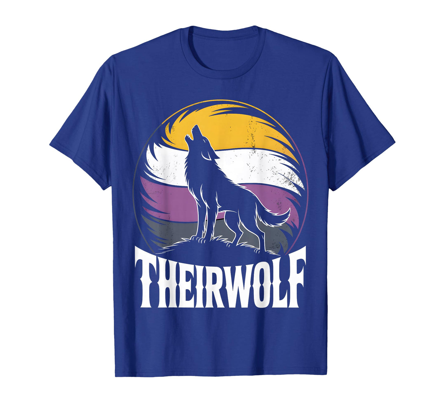 Theirwolf Non-Binary Pride Werewolf T-Shirt