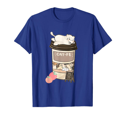 Cute Cat Cafe, Kawaii Cat Coffee, Anime Neko Kitty, Cat Puns T-Shirt