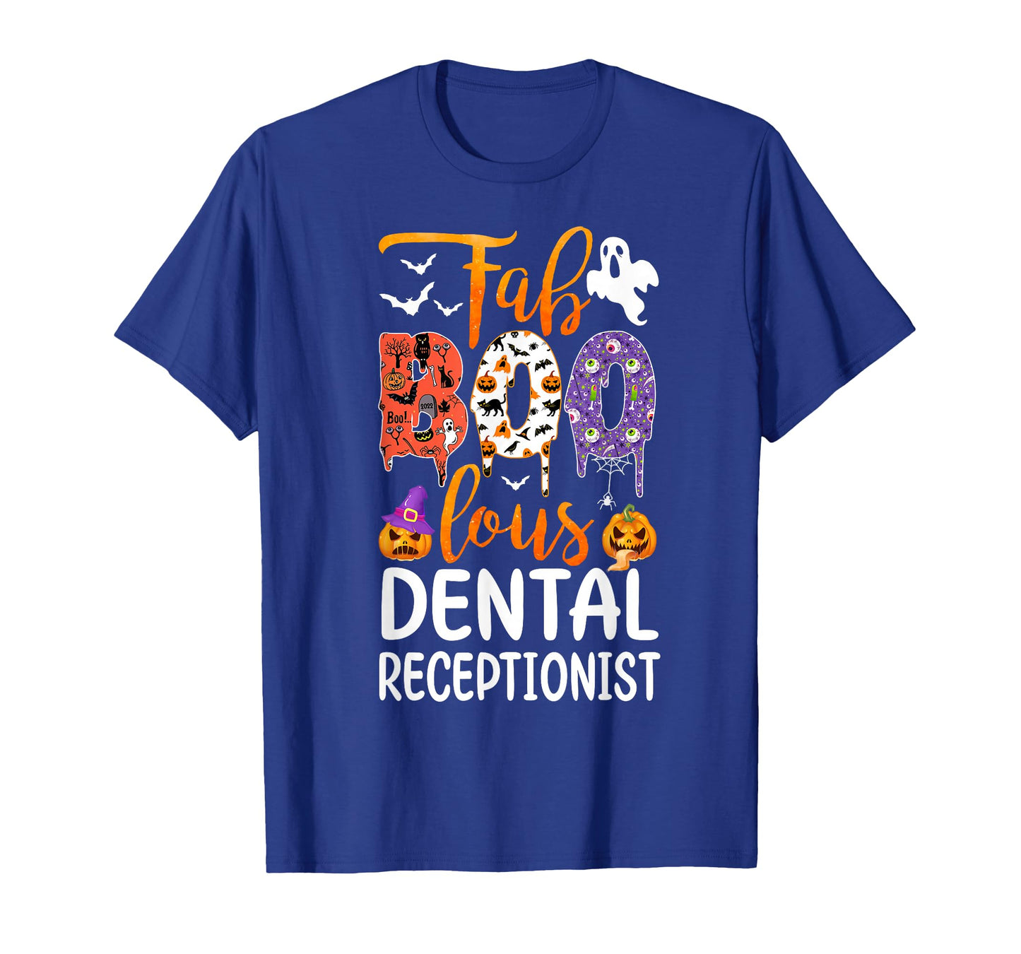 Fab Boo Lous Dental Receptionist Boo Ghost Pumpkin Halloween T-Shirt