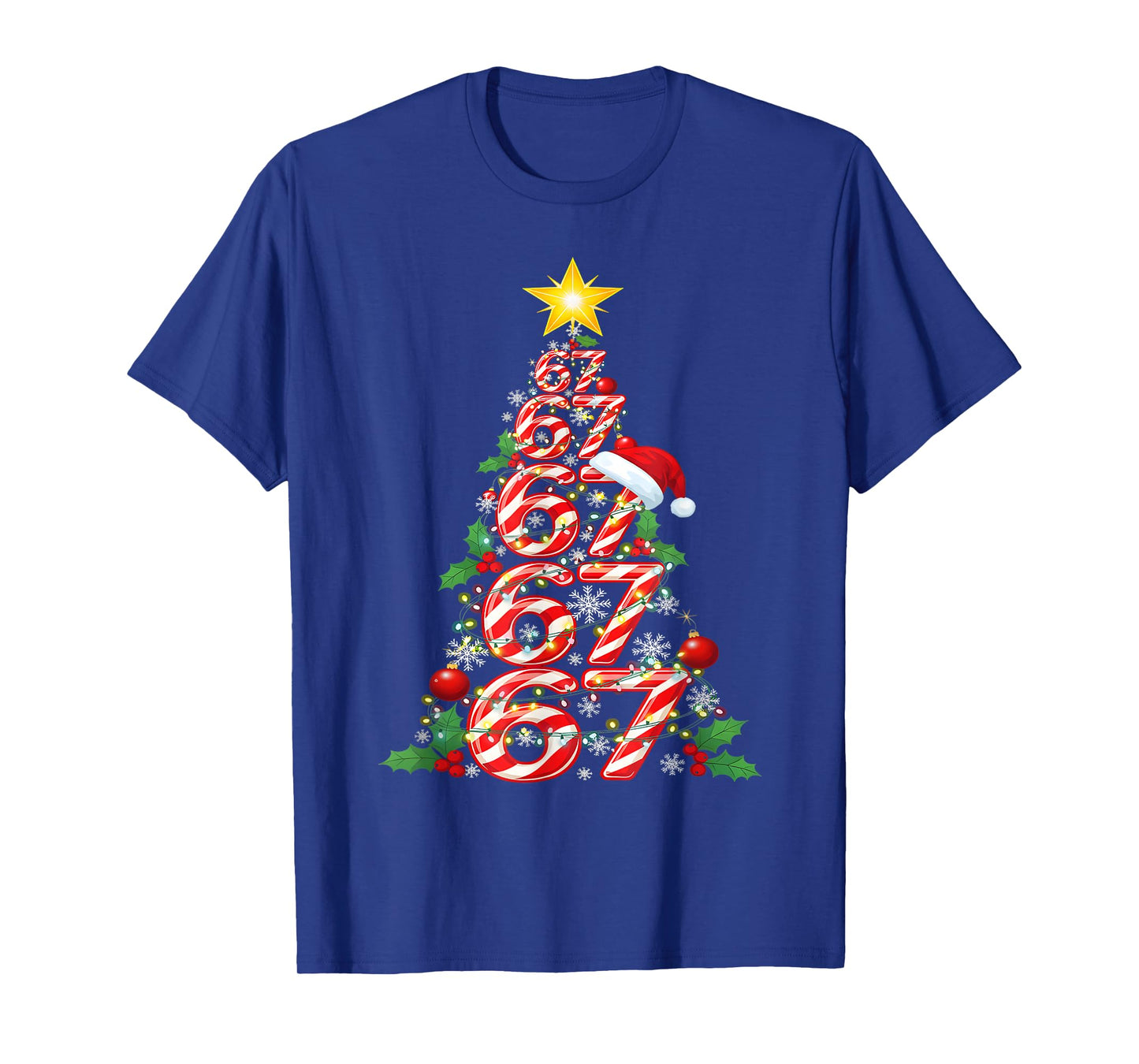 67 Christmas 6 7 Meme Pajamas Holiday Gen Alpha Slang T-Shirt