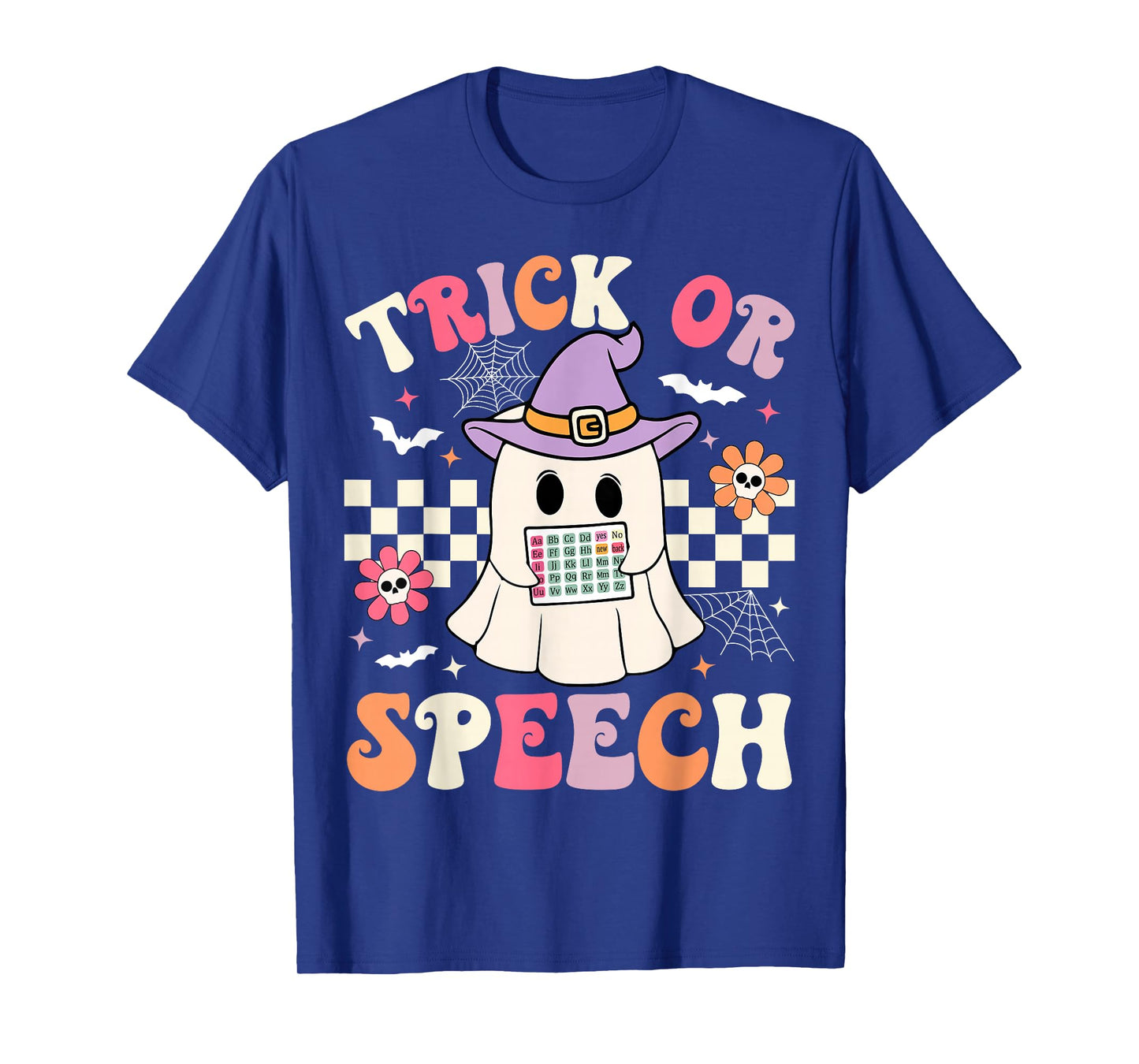 Trick or Speech Retro SLP Halloween Speech Therapy Halloween T-Shirt