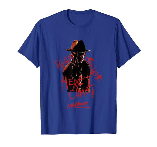A Nightmare On Elm Street Halloween Ready Or Not Freddy Logo T-Shirt