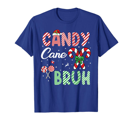 Candy Cane Bruh Funny Christmas Holiday Boys Toddlers kids T-Shirt