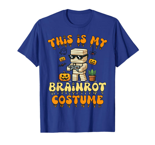 Brain Rot Halloween Costume Shirt Kids Zombie Brainrot Gamer T-Shirt