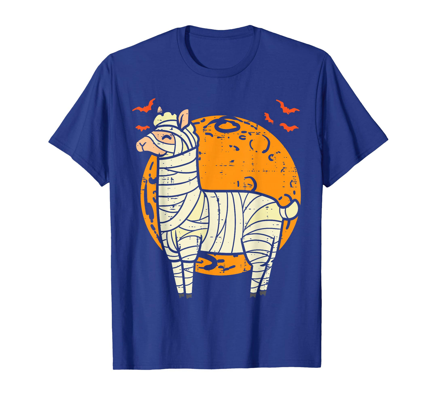 Mummy Llama Moon Cute Halloween Alpaca Animal Men Women Kids T-Shirt