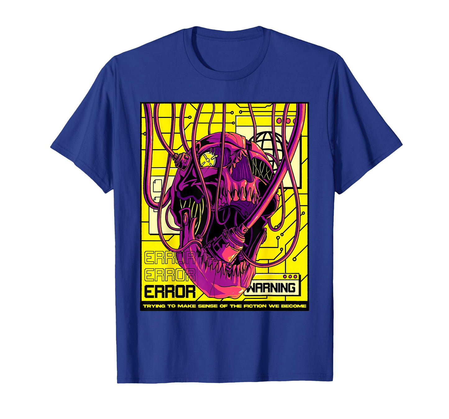 Cyberpunk Aesthetic Cyborg Robot Skull Sci-fi Skull Lover T-Shirt