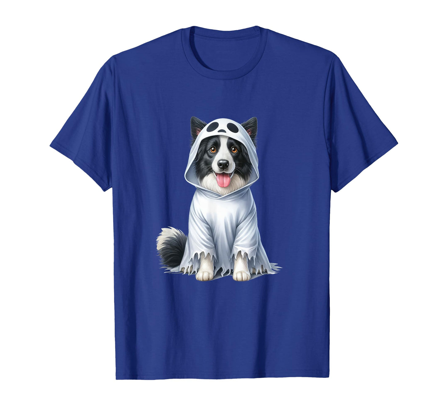 Halloween costume funny ghost dog border collie T-Shirt