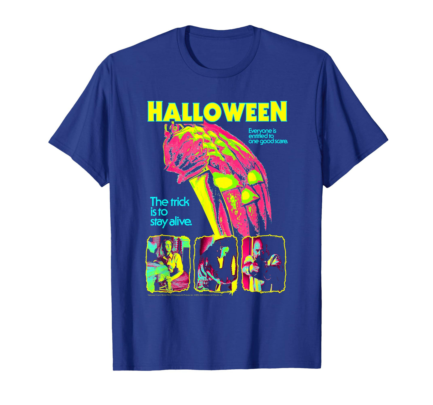 Halloween Neon Colors Reimagined Poster Horror Movie T-Shirt