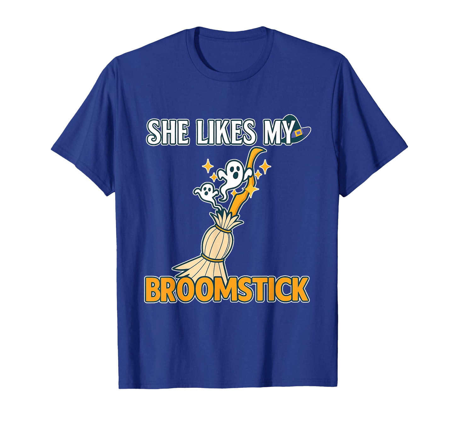 She Likes My Broomstick He Likes My Pumpkins Funny Couple T-Shirt