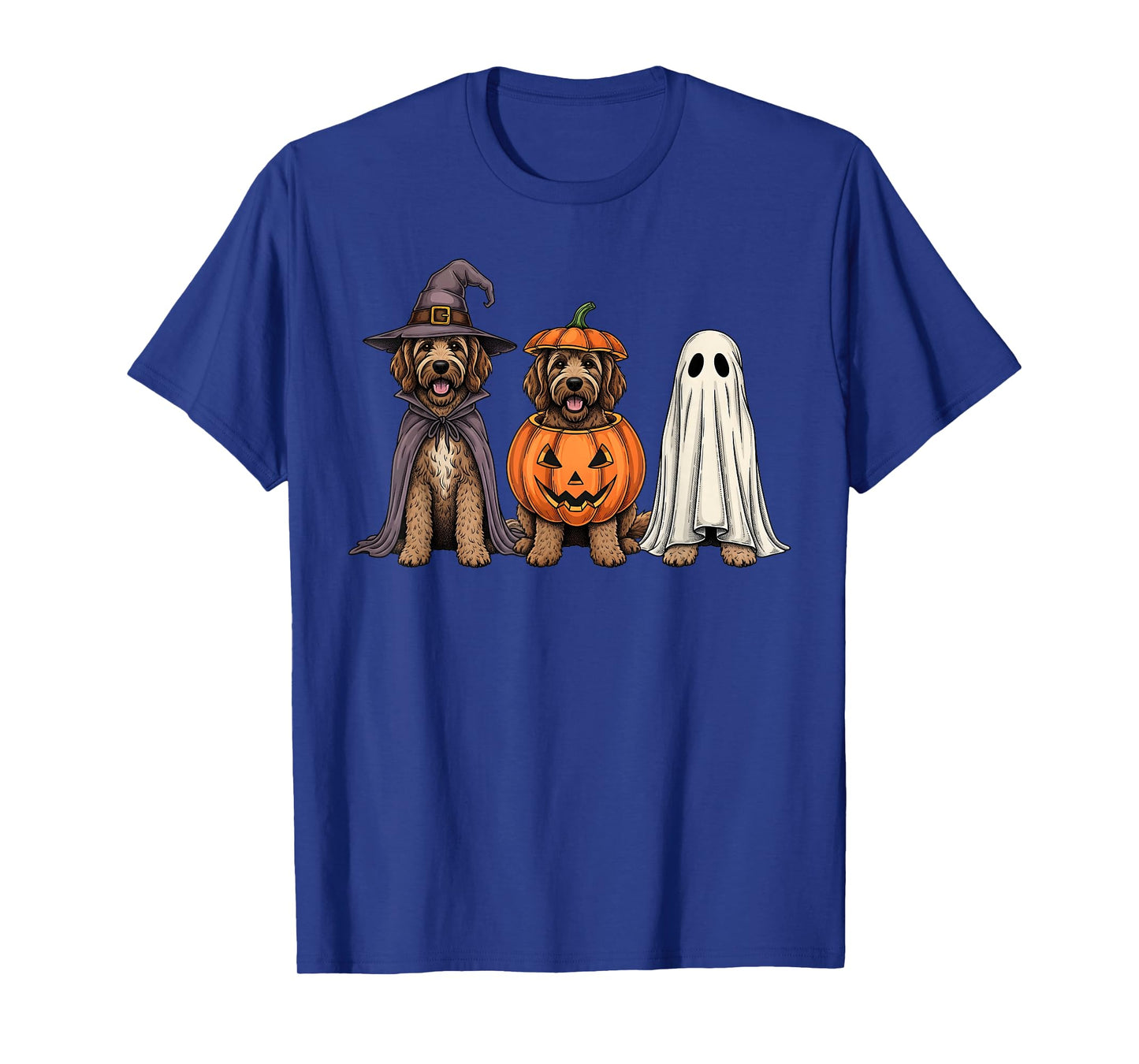 Spooky Ghost Goldendoodle Pumpkin Halloween Doodle Dog Lover T-Shirt