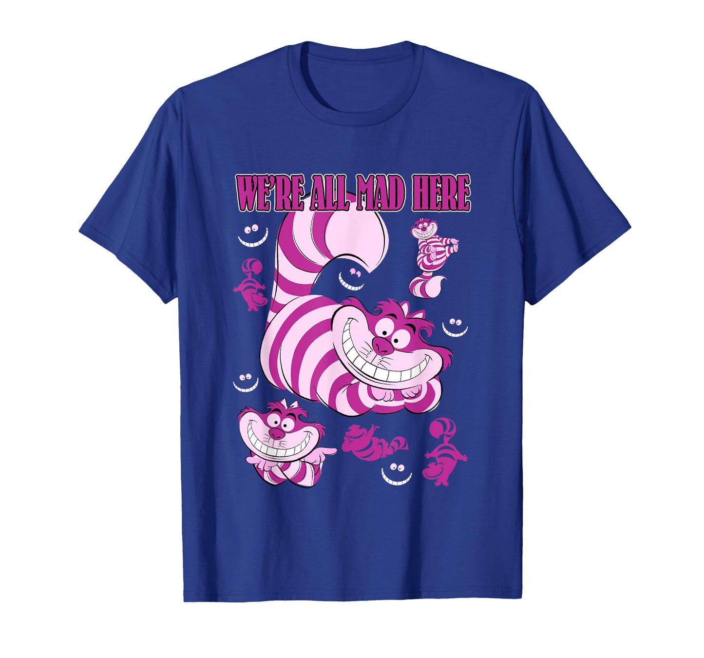 Disney Alice in Wonderland Cheshire Cat We're All Mad Here T-Shirt