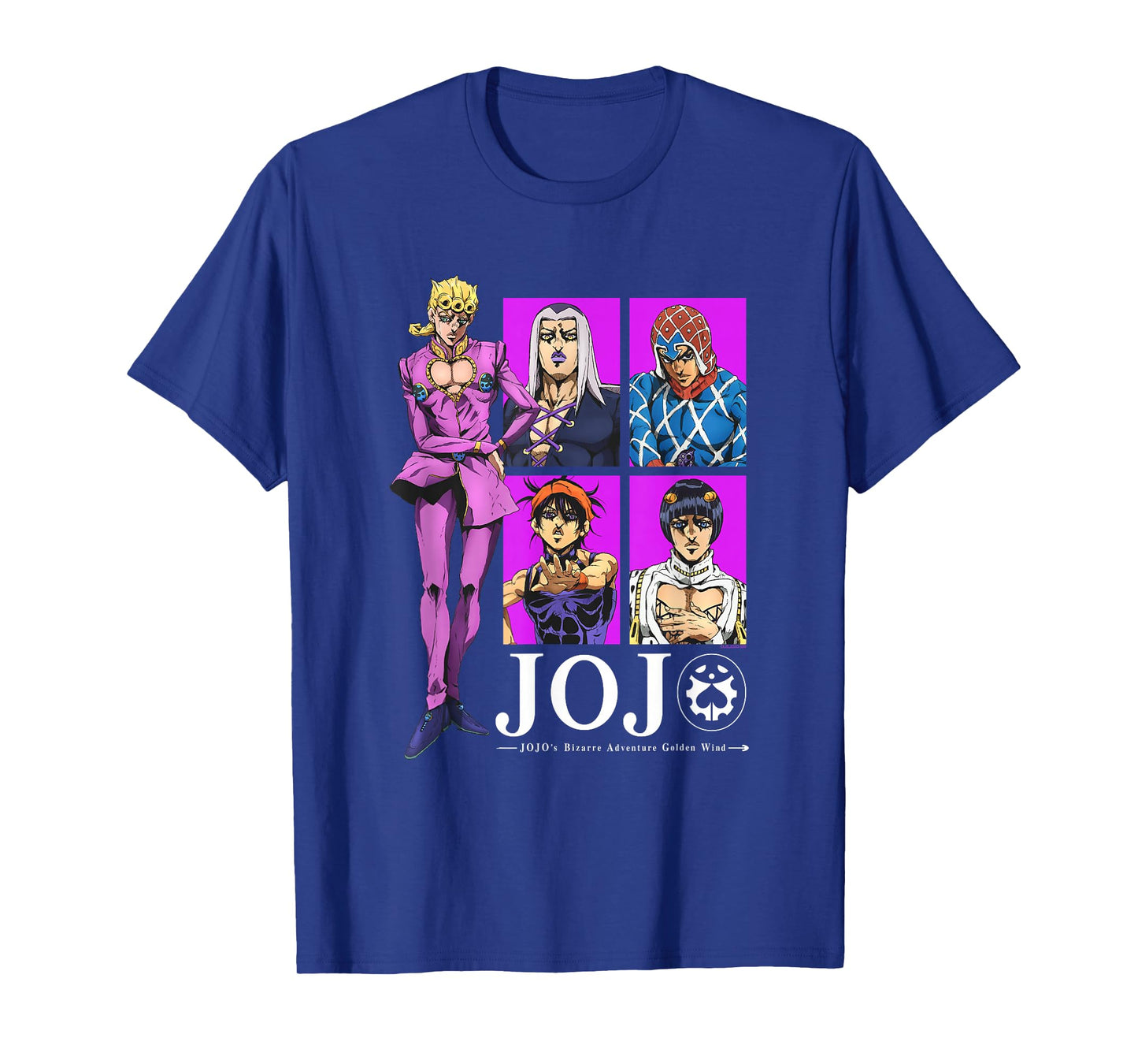 JoJo Golden Wind Giorno Abbacchio Mista Narancia Bruno Gang T-Shirt