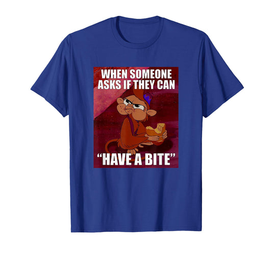 Disney Aladdin Abu Can I Have A Bite? Big Chest Movie Poster T-Shirt