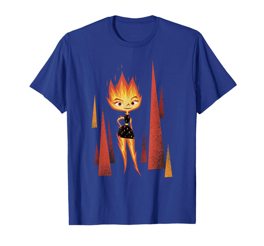Disney Pixar Elemental Minimalistic Fire Ember Portrait T-Shirt