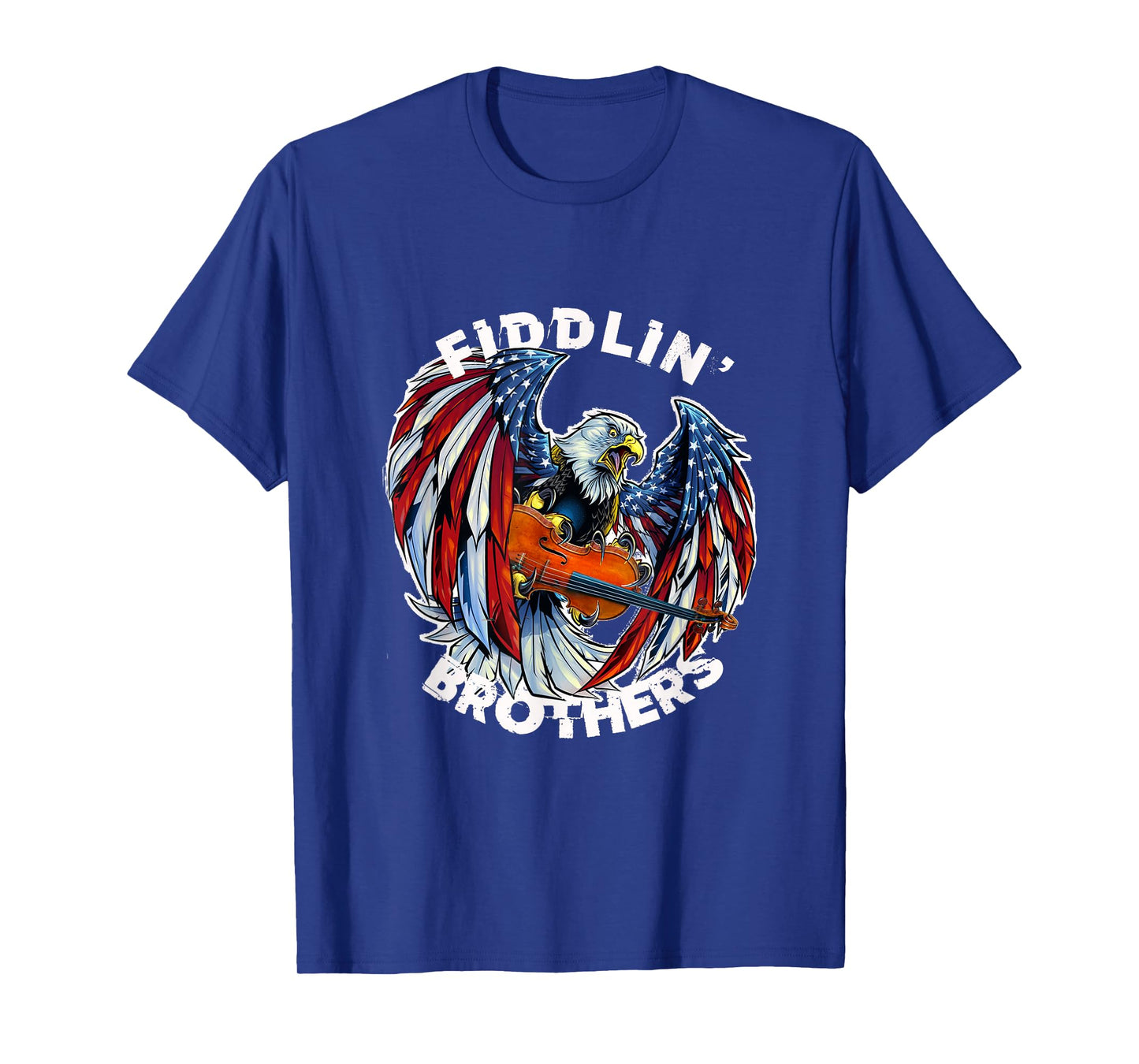 USA Eagle Fiddlin Brothers Violin Music Rock Patriot Flight T-Shirt