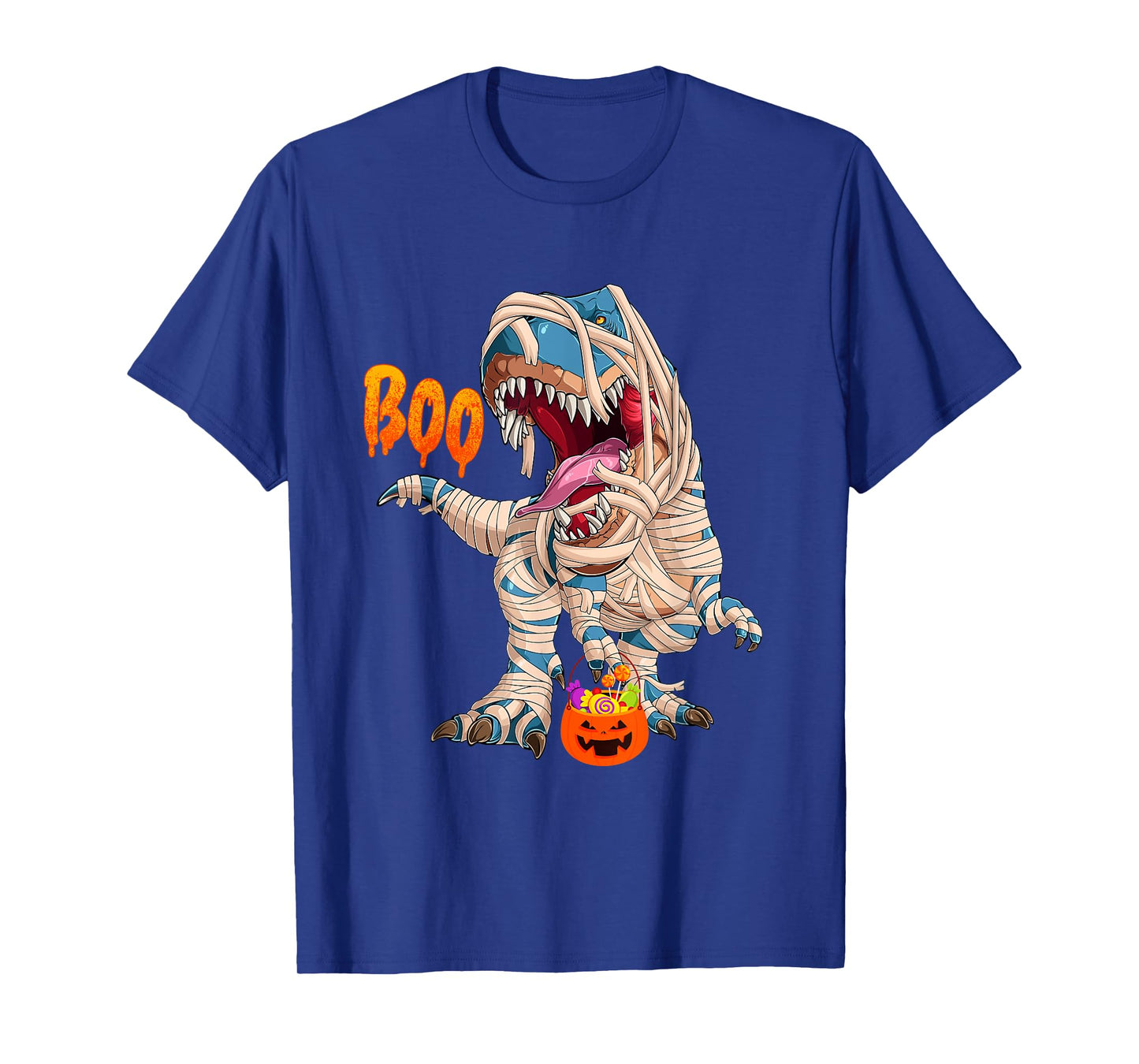 BOO Halloween Ghost Skeleton Dinosaur T-Rex T-Shirt