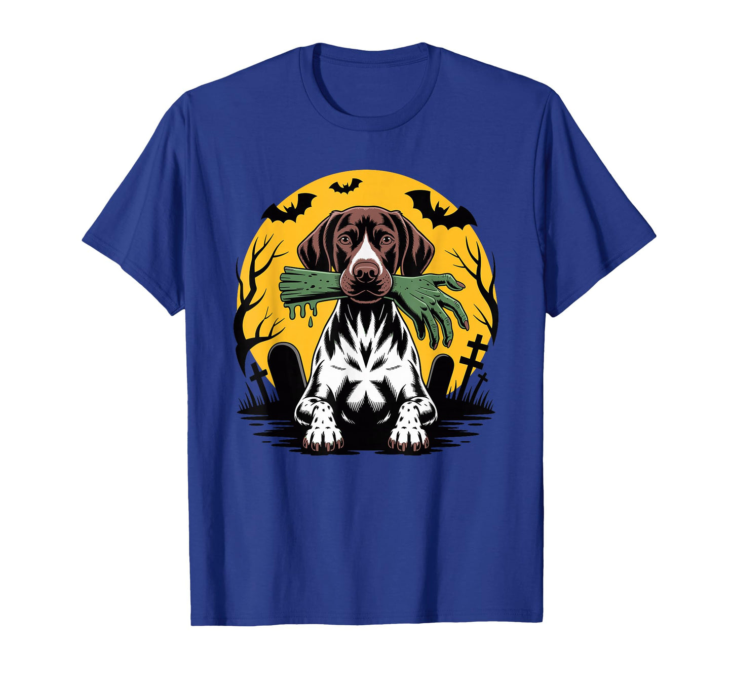Halloween Moon Zombie German Shorthaired Pointer Dog GSP T-Shirt