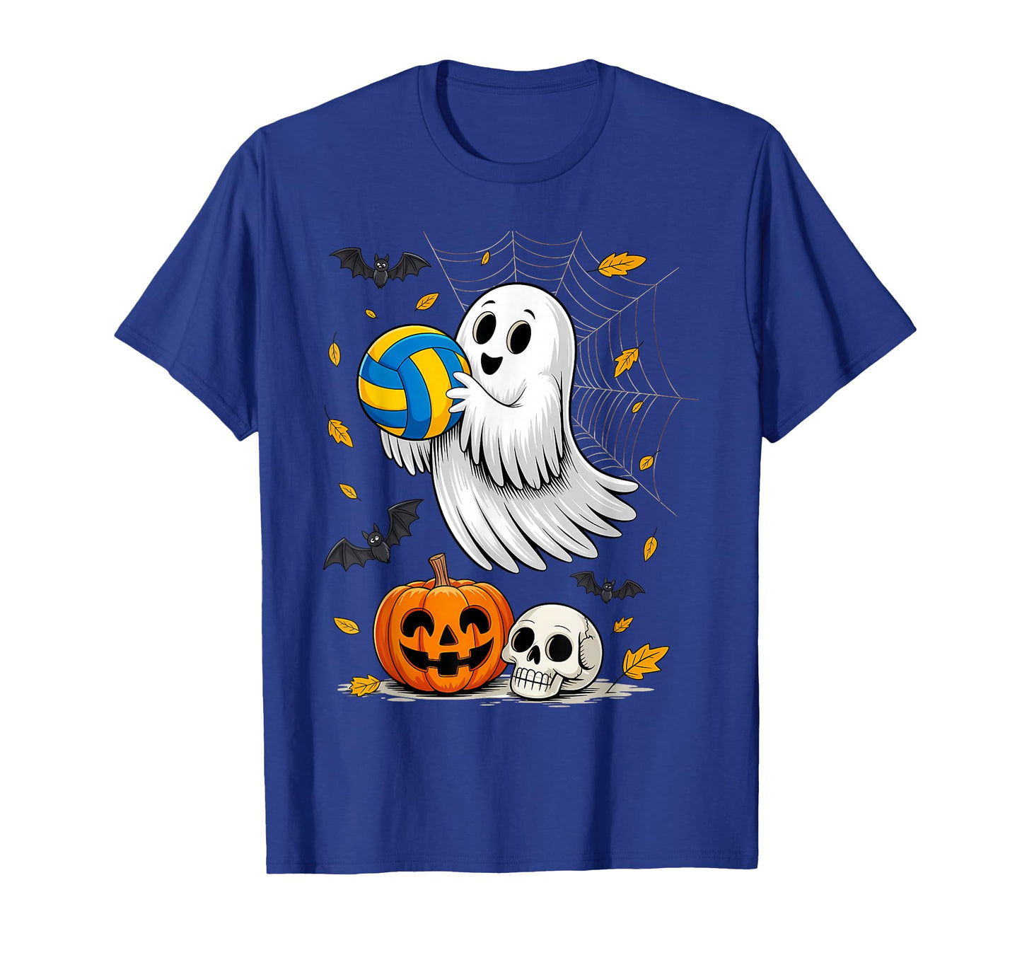 Ghost Volleyball Player Lazy Halloween Costume Cute Sport T-Shirt