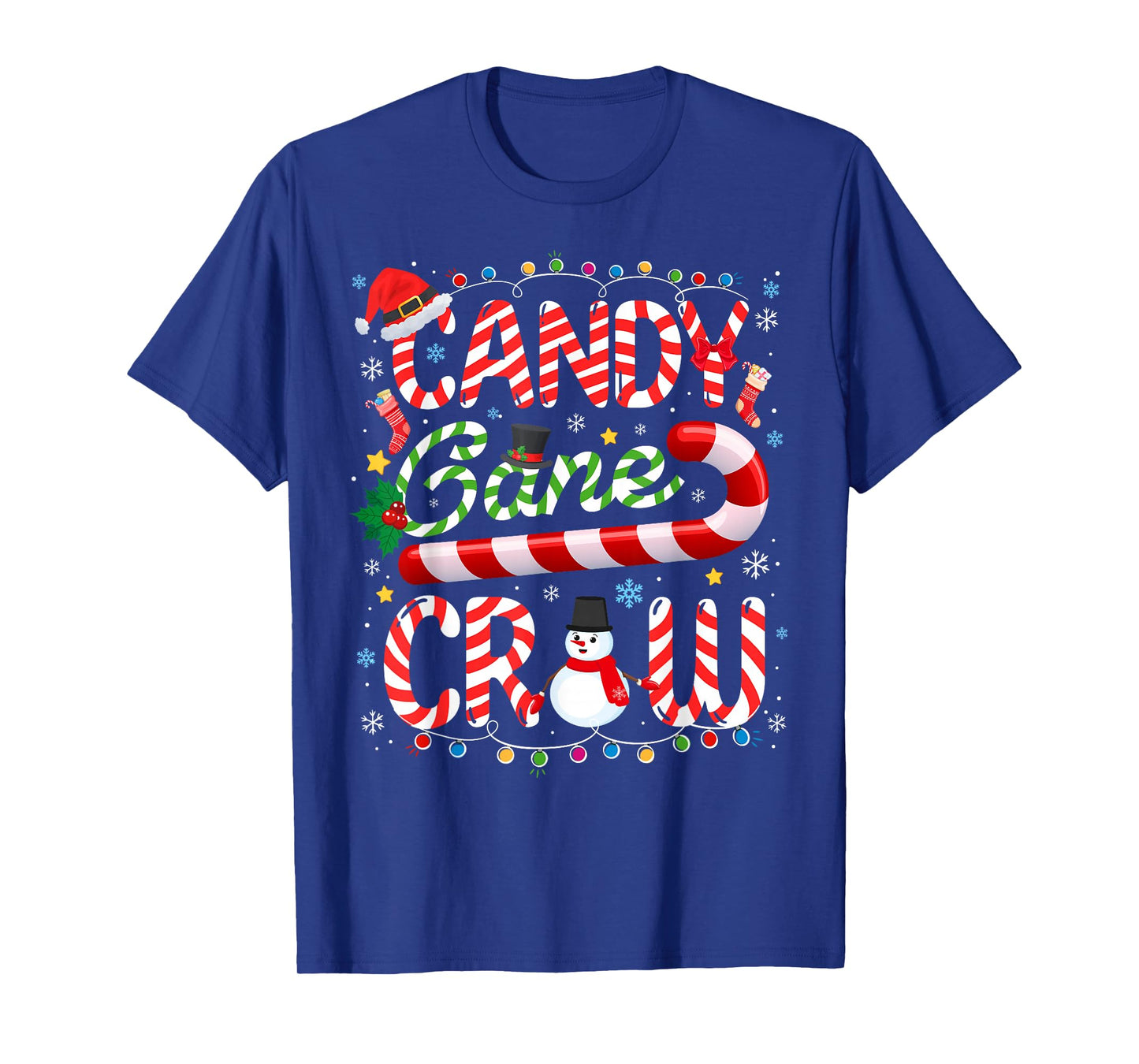Candy Cane Crew Christmas Pajamas Adult Men Women Kids T-Shirt