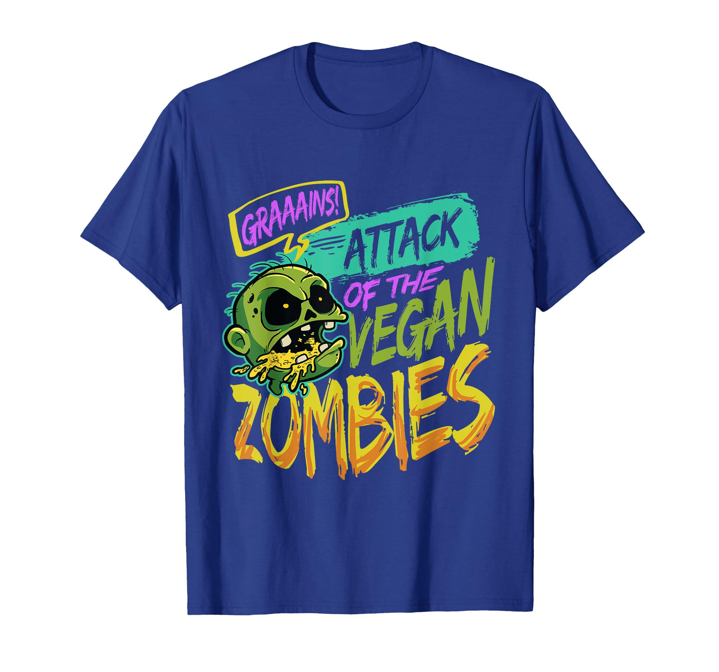 Attack Of The Vegan Zombies Vegetarian Halloween T-Shirt