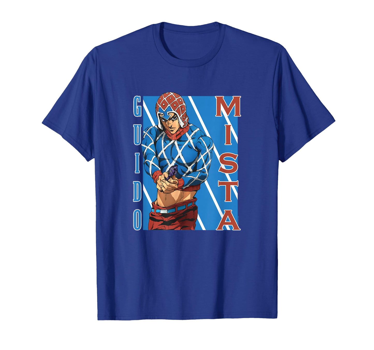 JoJo Part 5 Golden Wind Guido Mista Six Bullets Pose Anime T-Shirt
