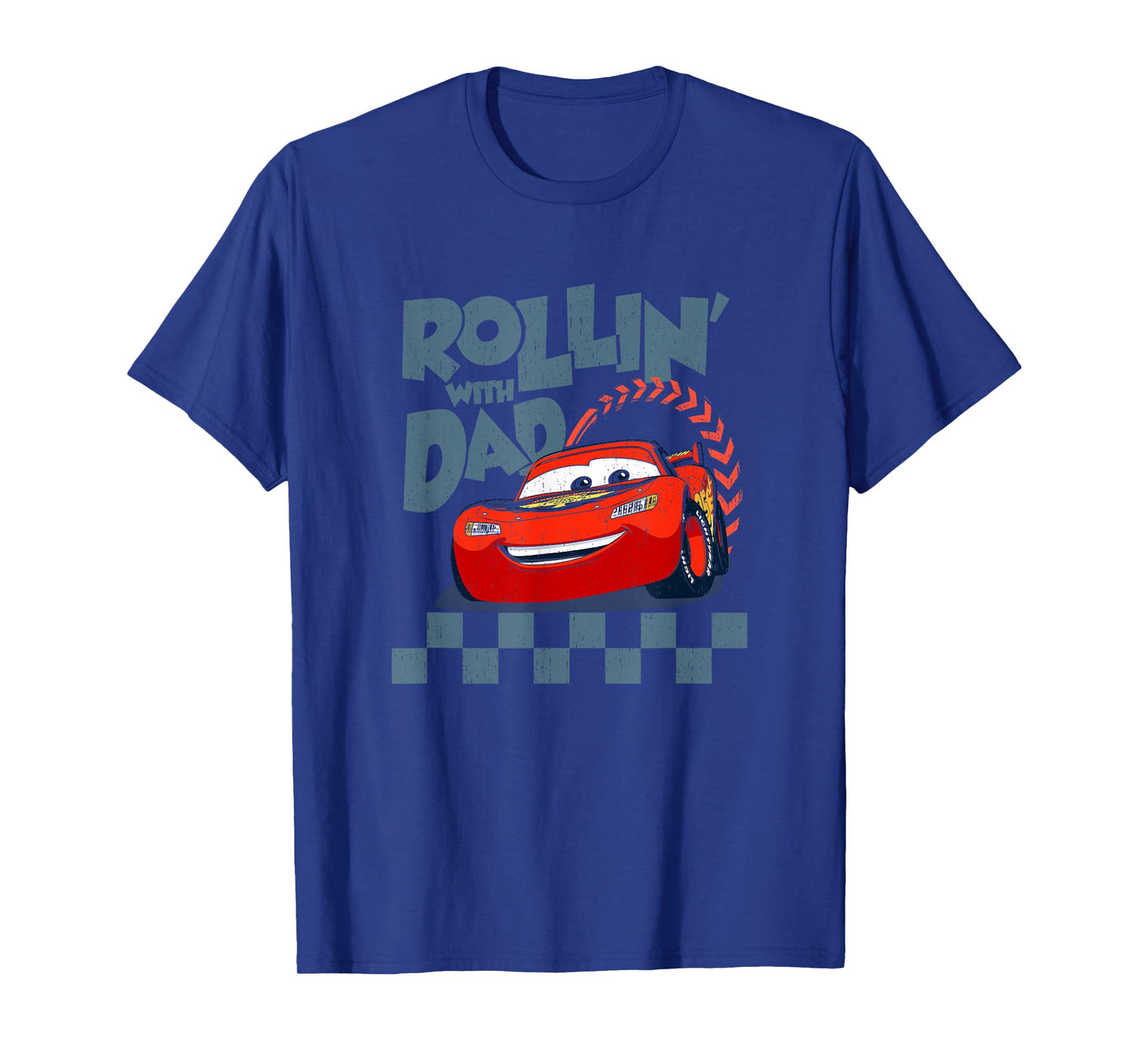 Disney Pixar Cars Rollin' with Dad Lightning McQueen Retro T-Shirt