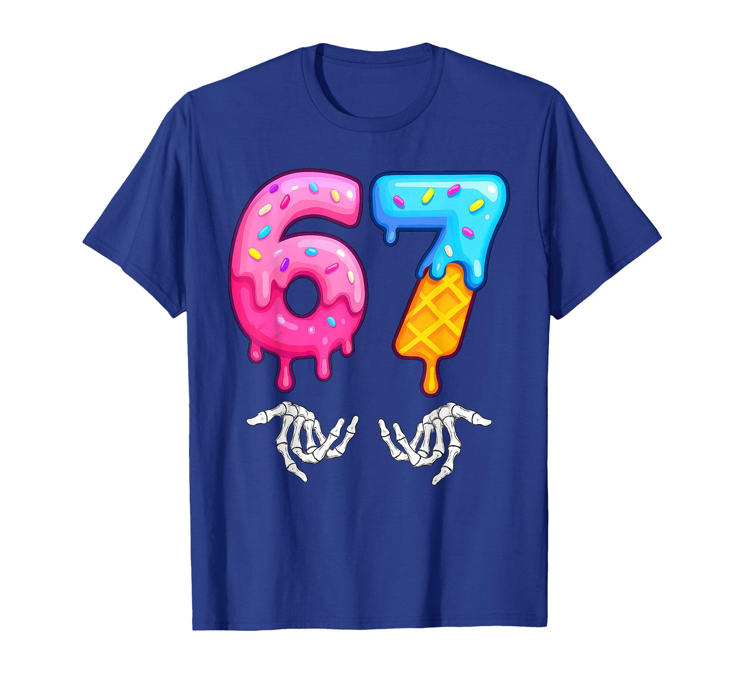 Number 67 Matching Six Seven 6 7 Meme 6-7 Halloween Costume T-Shirt